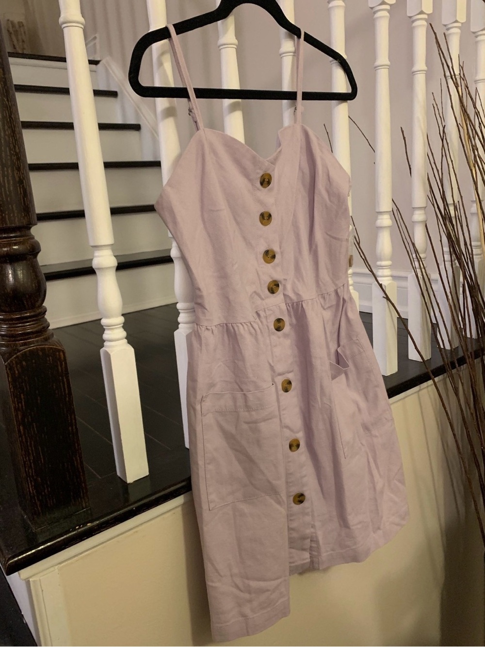 Ci Sono Light Lilac Button-Front Mini Dress